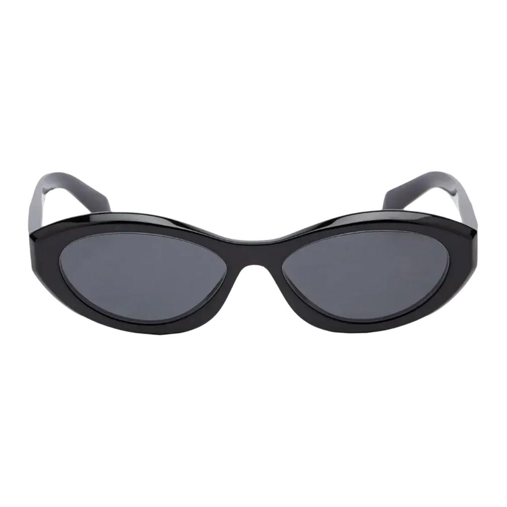 PRADA Oval Acetate Sunglasses Unisex Black with Logo Temples. PR26ZS5516K08Z 圖 3