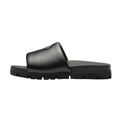 Prada Padded Nappa Leather Slide 'Black'