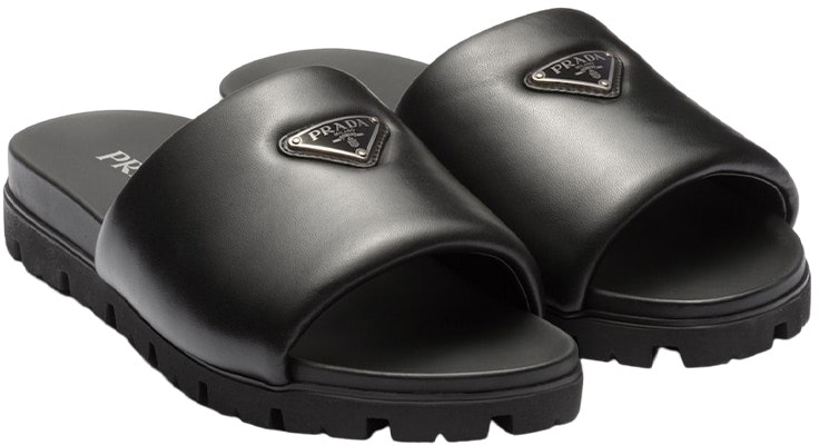 Prada Sandal Padded Hitam Kulit Nappa 2X3099_2DL8_F0002 Lookbook Prada Sandal Padded Hitam Kulit Nappa 2X3099_2DL8_F0002