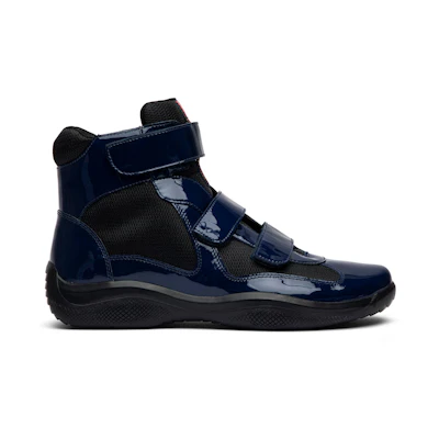 Prada Patent Double-Strap High Top 'Royal Blue'