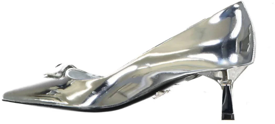 Prada Kasut Tumit Kulit Berkilat 'Perak' SHOESPUMPSSilver Buy Prada Kasut Tumit Kulit Berkilat 'Perak' SHOESPUMPSSilver