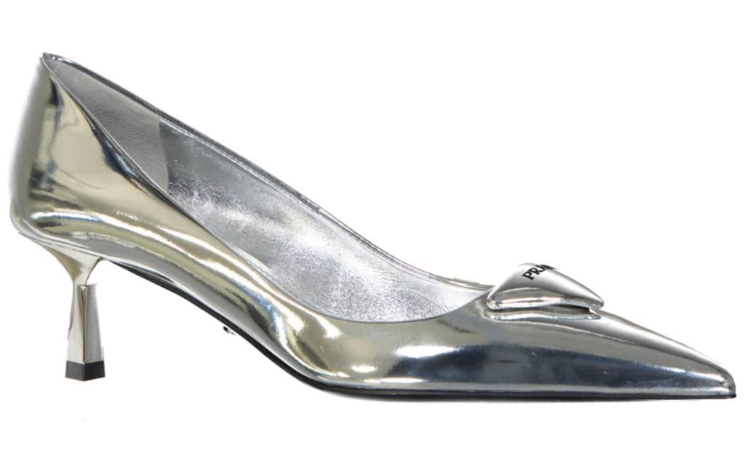 Prada Patent Leather Pumps 'Silver' 圖 2