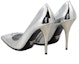 Order Kasut Tumit Tinggi Prada Kulit Patent 'Perak' 1I001N3AU1F0118Silver