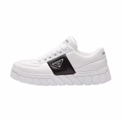 Prada Platform Leather Low-Top 'Color-Block White'