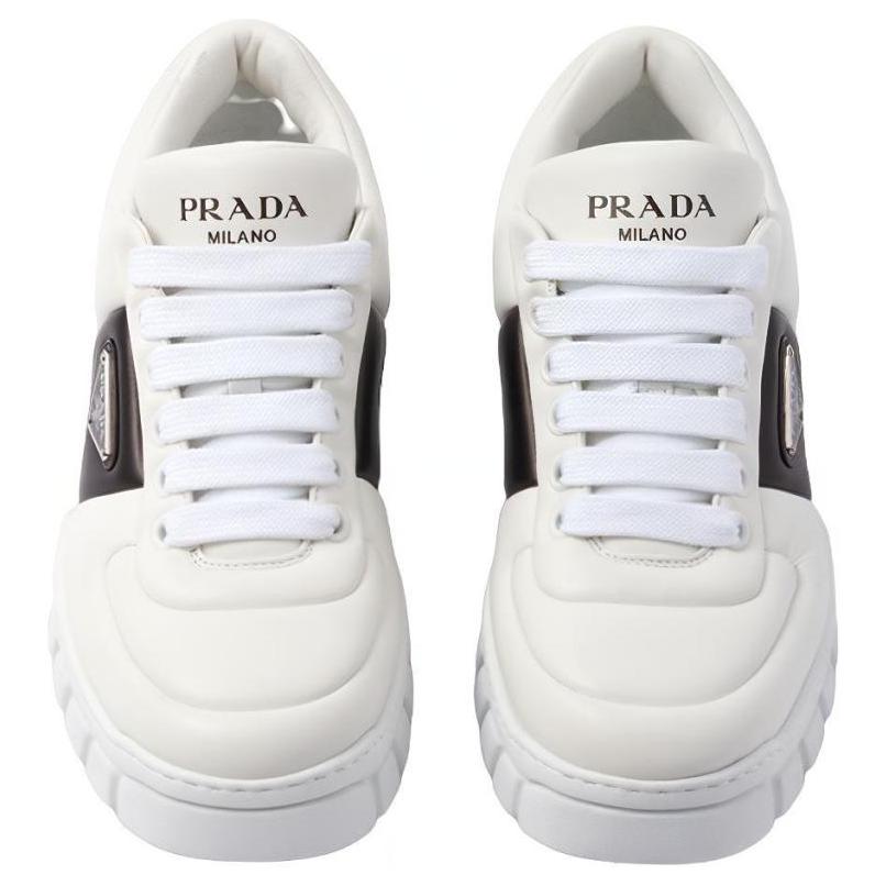 Prada Platform Leather Low-Top 'Color-Block White' 圖 4