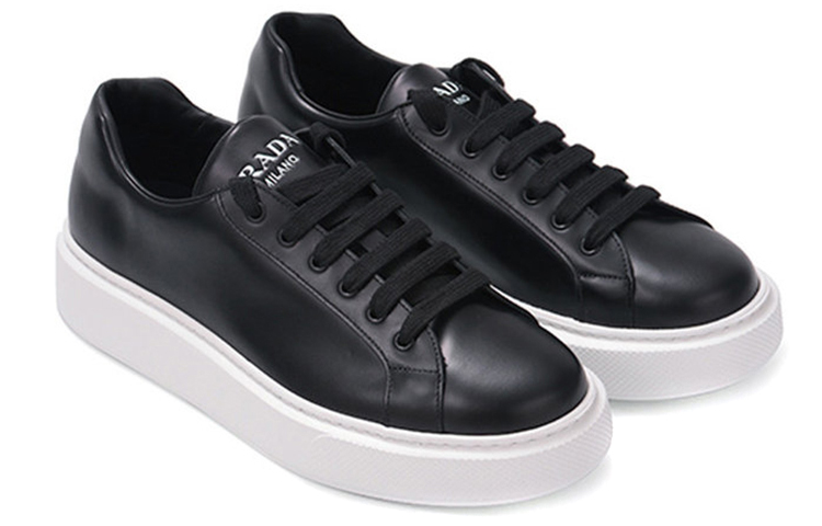 Order Prada Sneaker Kulit Platform 'Hitam' 4E3489_B4L_F0967