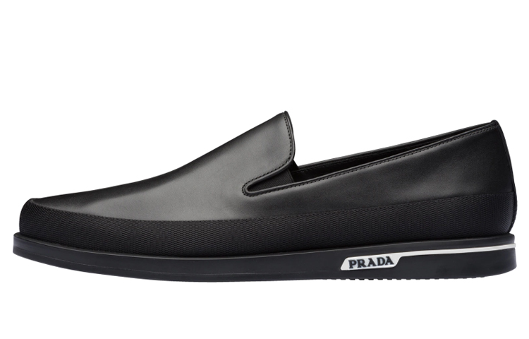 Prada Plume Calfskin Sneakers 'Black'
