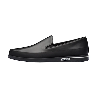 Prada Plume Calfskin Sneakers 'Black'