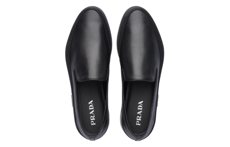 Prada Plume Calfskin Sneakers 'Black' 圖 3