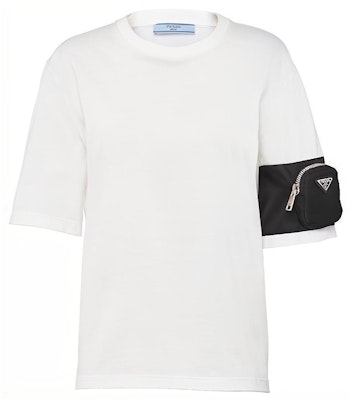 PRADA Camiseta Unisex Blanca de Manga Corta con Bolsillo de Punto 135683-1XBH-F0964-S-202 Buy PRADA Camiseta Unisex Blanca de Manga Corta con Bolsillo de Punto 135683-1XBH-F0964-S-202