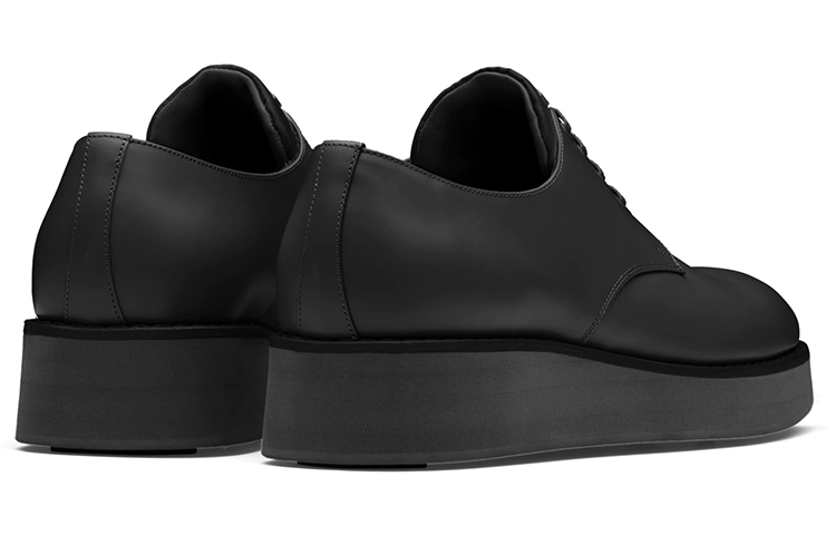 Prada Polished Leather Derby 'Black' 圖 4
