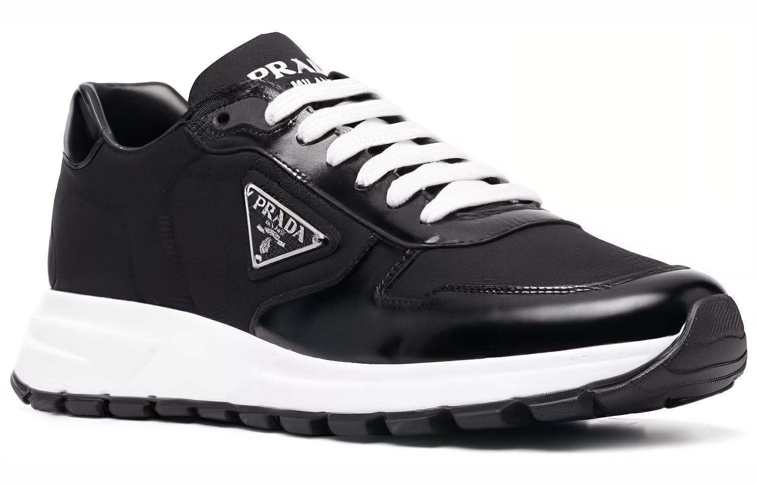 Order 普拉达 Prax 01 '黑色低帮皮鞋' 2EE369_3LF5_F0002_F_G000