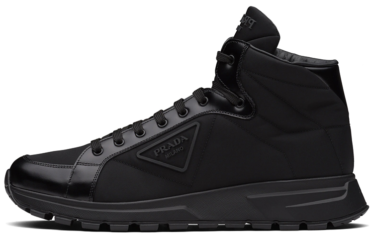 Prada PRAX 01 High Top Re-Nylon and Brushed Leather Black 4T3592_3LF5_F0002