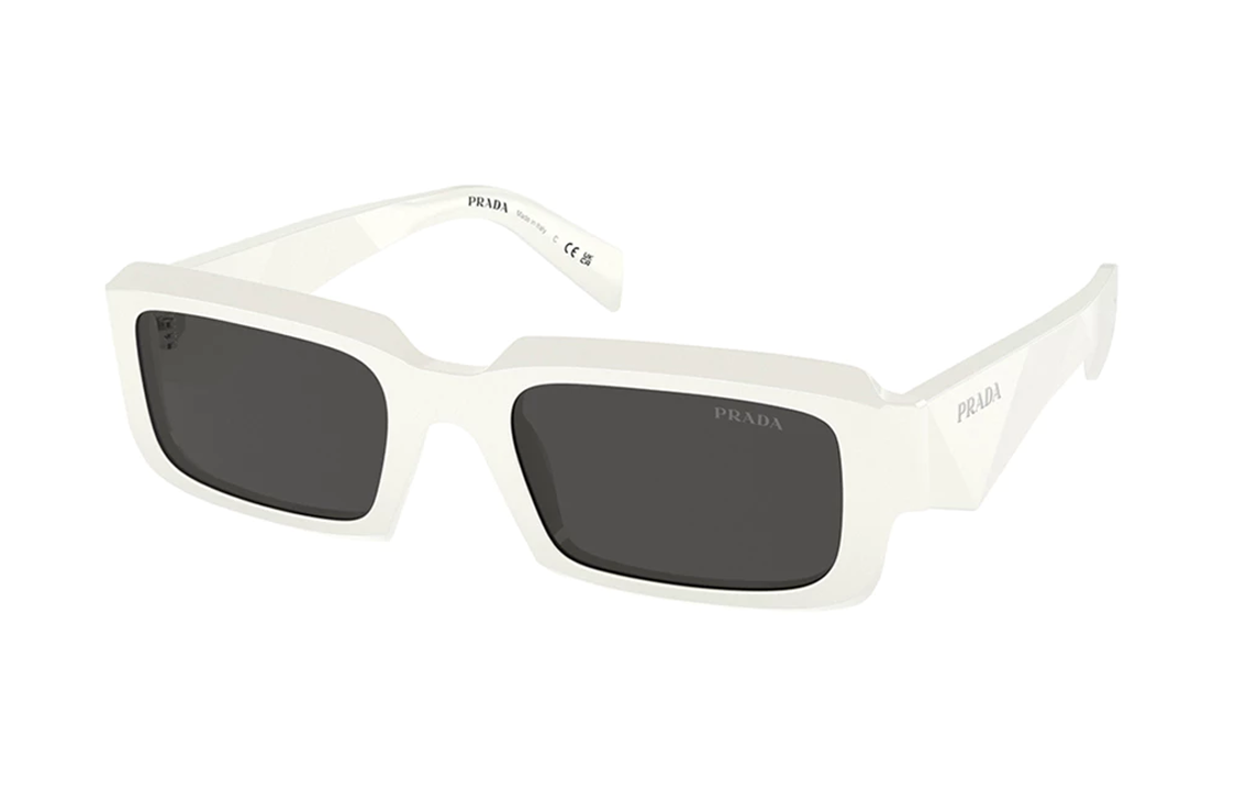 PRADA Pure Color Rectangle Sunglasses for Men - White PR27ZSF17K08Z55