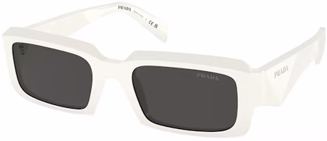 PRADA Pure Color Rectangle Sunglasses for Men - White PR27ZSF17K08Z55 PRADA Pure Color Rectangle Sunglasses for Men - White PR27ZSF17K08Z55
