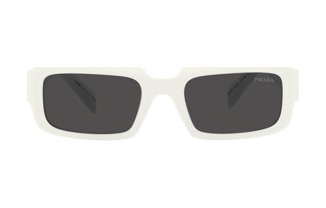 Lookbook 普拉达男士纯色矩形太阳镜-白色 PR27ZSF17K08Z55