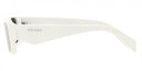 Shop 普拉达男士纯色矩形太阳镜-白色 PR27ZSF17K08Z55