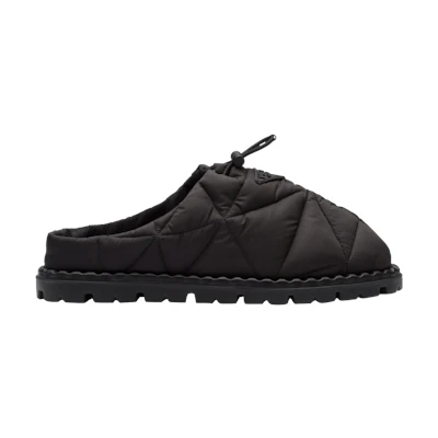 Prada Quilted Nylon Sandal 'Black'