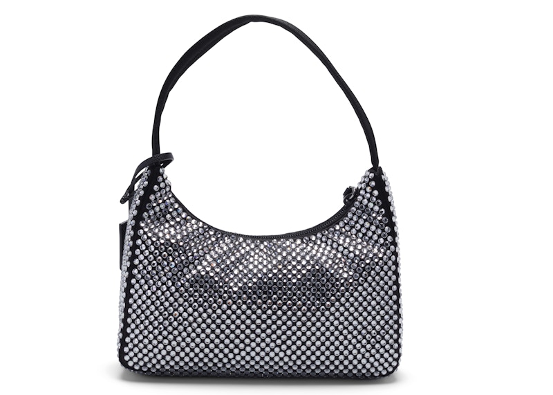 Order Prada Re-Edition 2000 Beg Mini Kristal Hitam