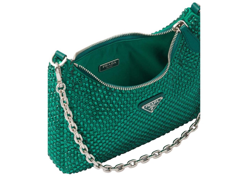 Lookbook Beg Prada Edisi Semula 2005 Satin dengan Kristal Mango