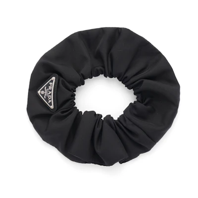 PRADA Re-Nylon Black Hair Scrunchie Gender-Neutral Accessory 1IF015-2DMI-F0002
