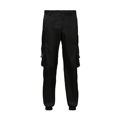 PRADA Re-Nylon Black Slim Fit Joggers with Side Pockets Men’s SS21. SPH130-1WQ8-F0002-S-211