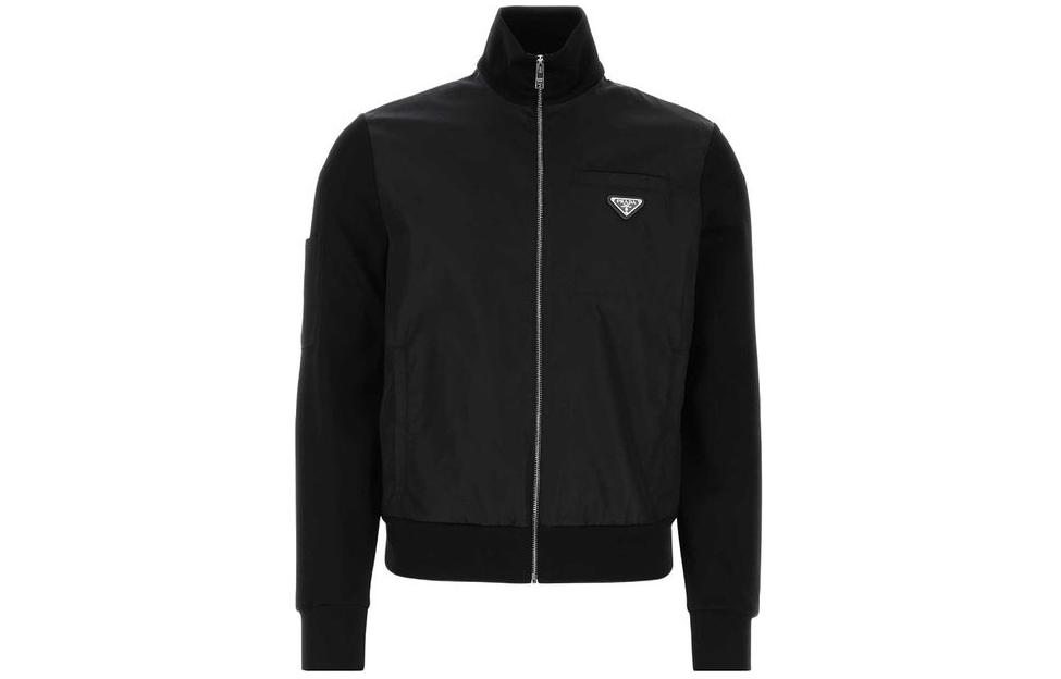 Order 프라다 리나일론 블랙 스탠드 칼라 집업 재킷 남성용. UJL189-11JE-F0806-S-212