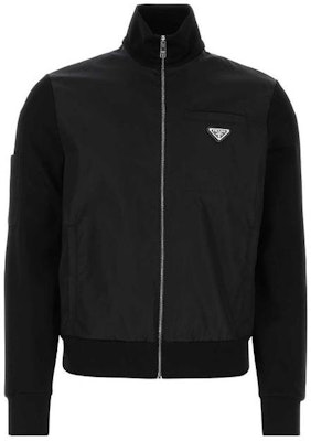 프라다 리나일론 블랙 스탠드 칼라 집업 재킷 남성용. UJL189-11JE-F0806-S-212 Order 프라다 리나일론 블랙 스탠드 칼라 집업 재킷 남성용. UJL189-11JE-F0806-S-212