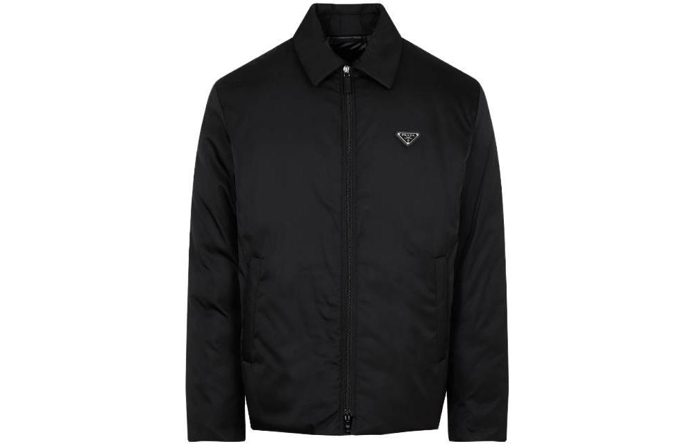 Prada Re-Nylon Black Zipper Jacket with Triangle Logo for Men SGC397-1WQ8-F0002