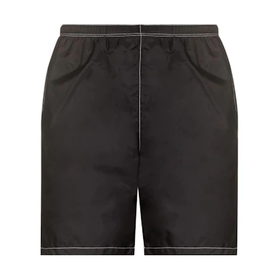 PRADA Re-Nylon Elastic Waist Swim Shorts Black. UB333-1WQ9-F0002