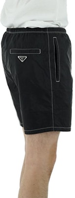 PRADA 再生尼龙弹力腰泳裤 黑色. UB333-1WQ9-F0002 Cheap PRADA 再生尼龙弹力腰泳裤 黑色. UB333-1WQ9-F0002