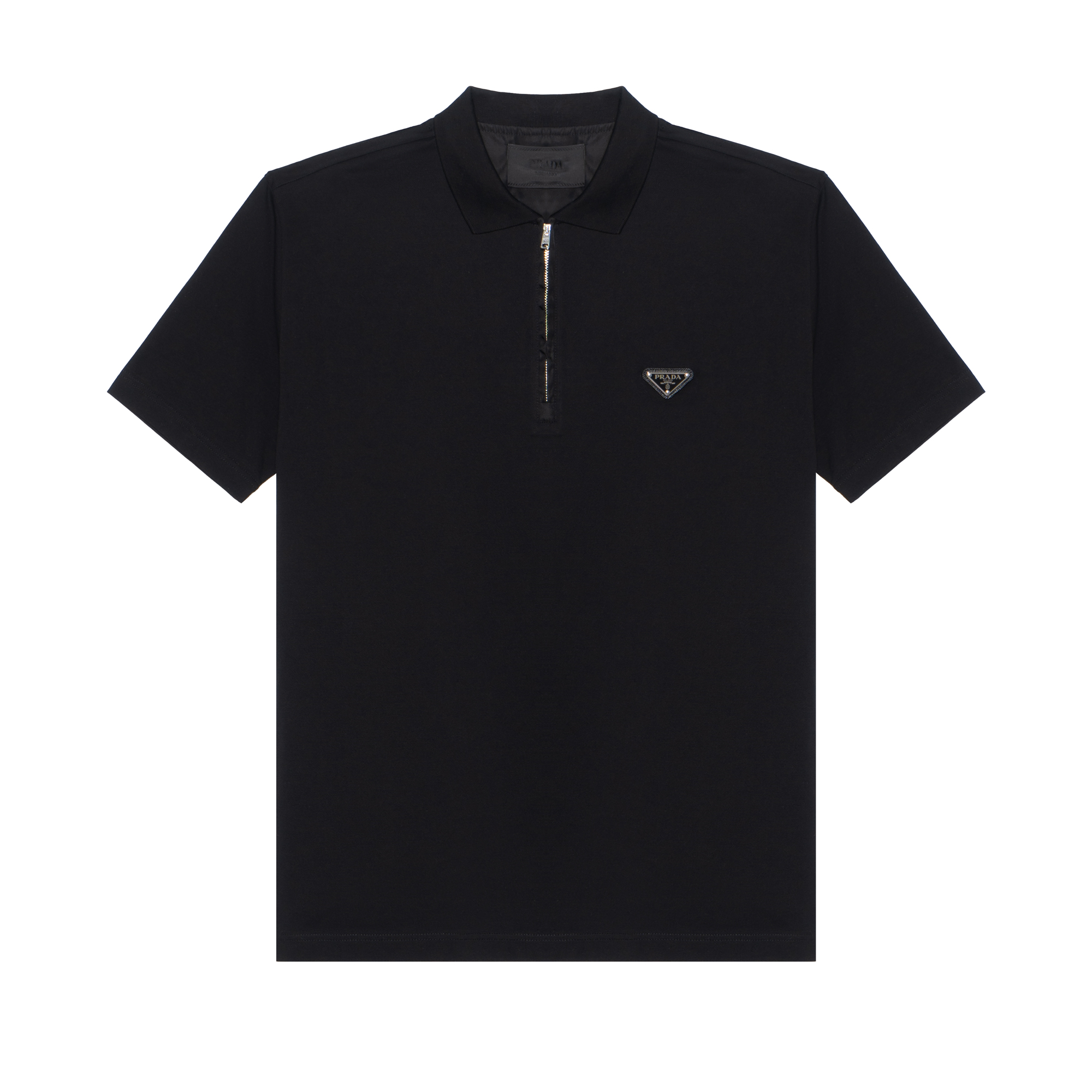 Order PRADA Re-Nylon FW24 Black Casual Relaxed Fit Polo Shirt for Men. UJN903-1YR4-F0002-S-OOO