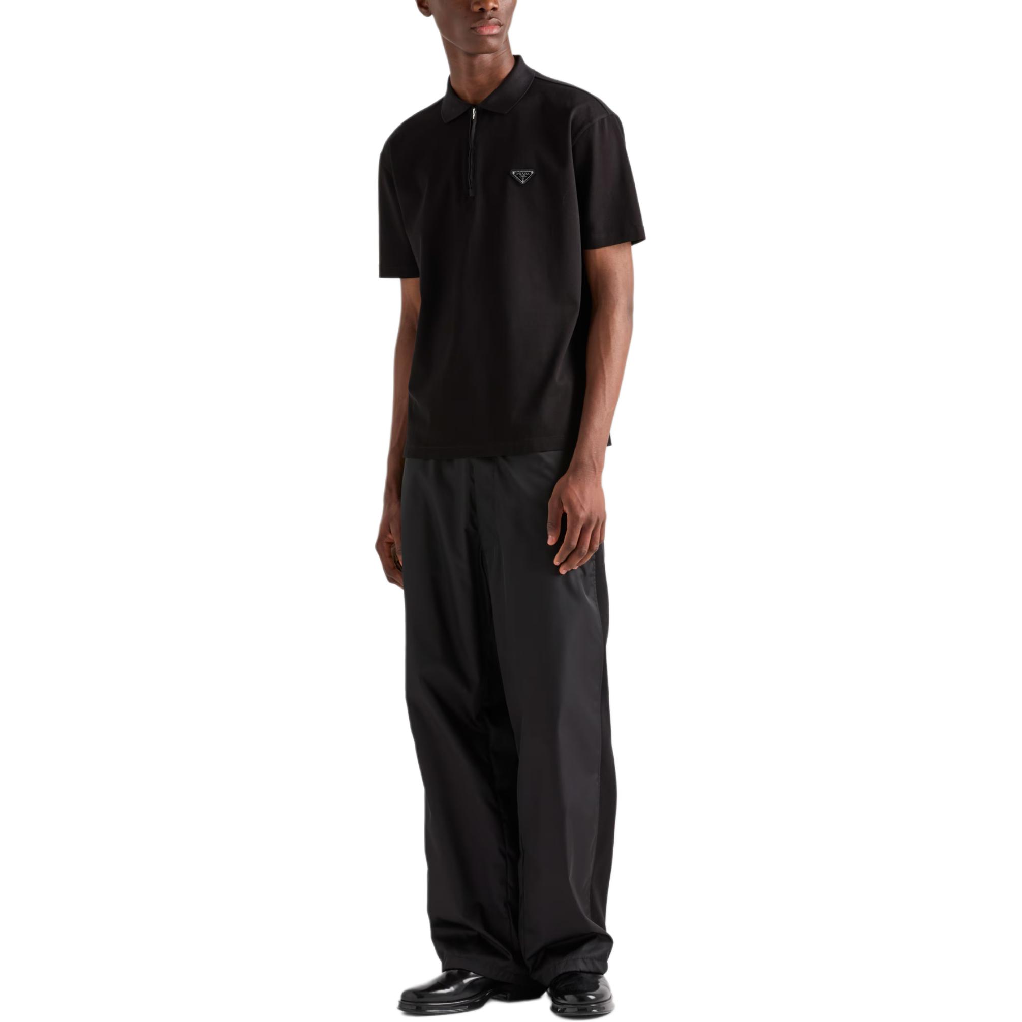 Purchase PRADA Re-Nylon FW24 Black Casual Relaxed Fit Polo Shirt for Men. UJN903-1YR4-F0002-S-OOO