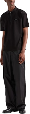 PRADA Re-Nylon FW24 Black Casual Relaxed Fit Polo Shirt for Men. UJN903-1YR4-F0002-S-OOO Purchase PRADA Re-Nylon FW24 Black Casual Relaxed Fit Polo Shirt for Men. UJN903-1YR4-F0002-S-OOO