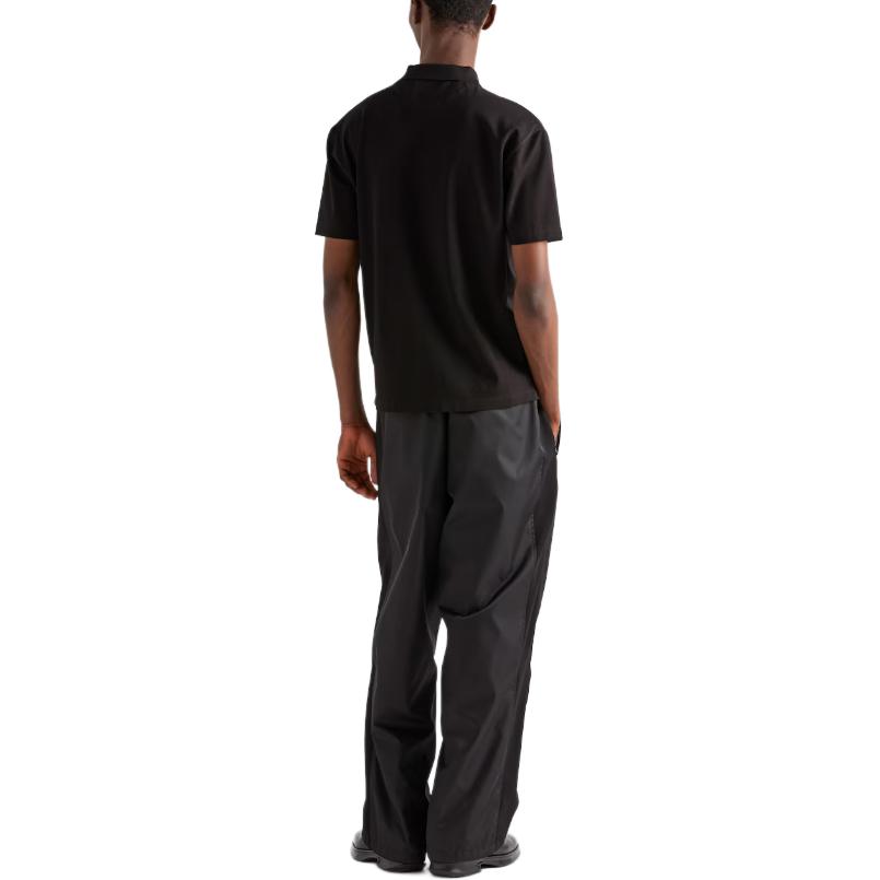 Details for PRADA Re-Nylon FW24 Black Casual Relaxed Fit Polo Shirt for Men. UJN903-1YR4-F0002-S-OOO