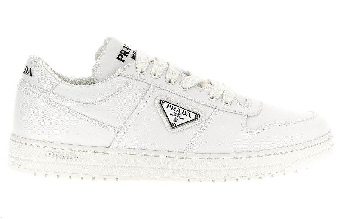 Order PRADA Prada Downtown 圓頭綁帶 低幫 板鞋 男款 白色