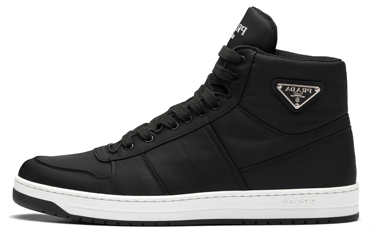 Buy 普拉达再生尼龙斜纹布高帮'黑色' 2TE186_3LFV_F0002