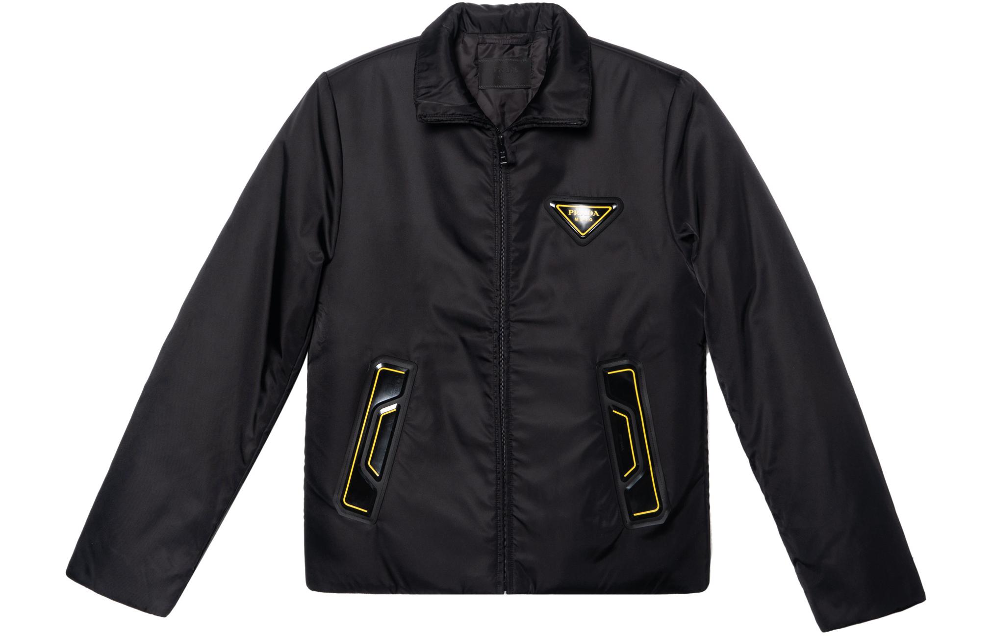 PRADA Re-Nylon Logo Long Sleeve Jacket Black SGB642-1XVZ-F0002-S-202