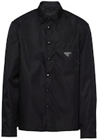 PRADA 再生尼龙宽松版防晒长袖衬衫 黑色 SC514-1WQ8-F0002-S-202 Order PRADA 再生尼龙宽松版防晒长袖衬衫 黑色 SC514-1WQ8-F0002-S-202