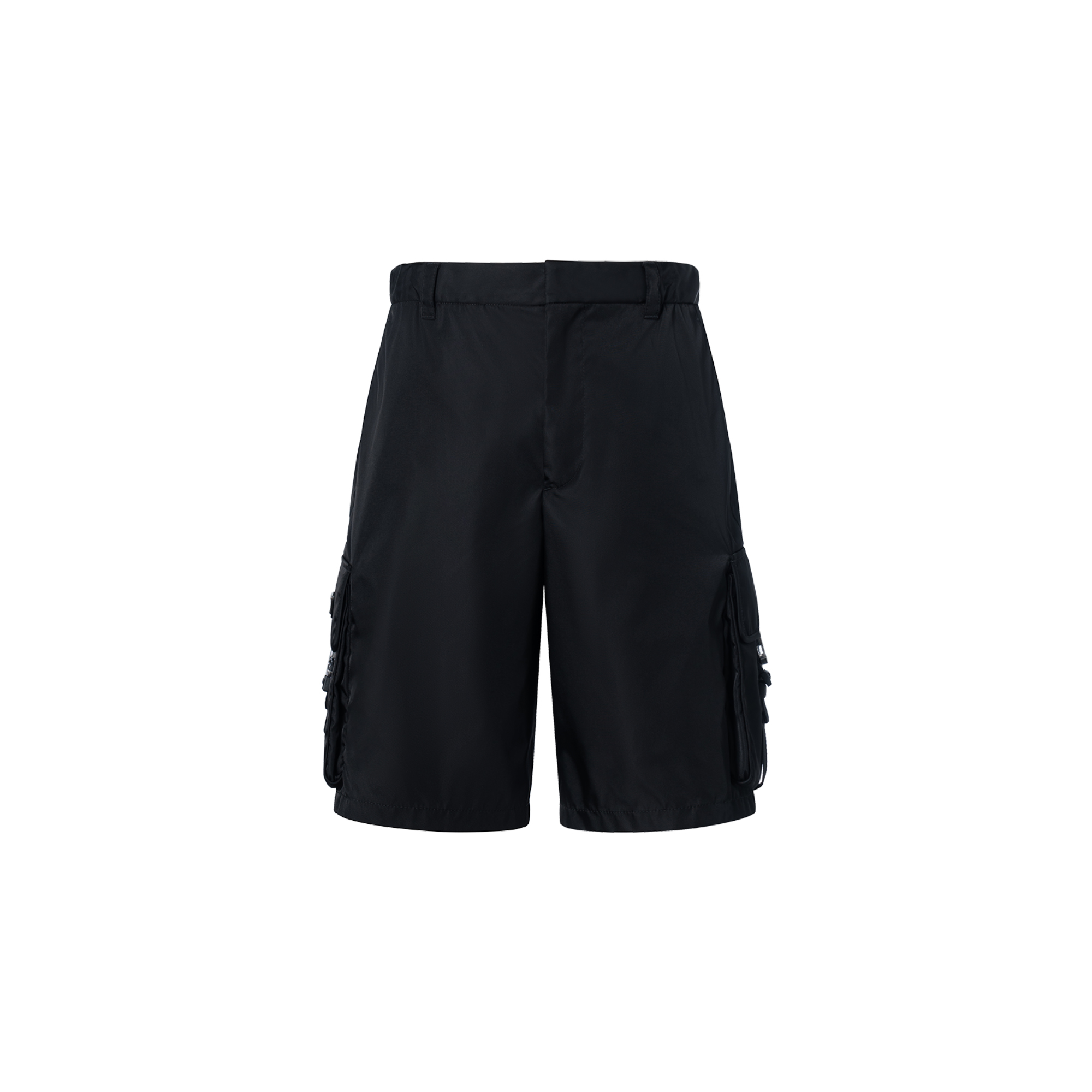 PRADA Re-Nylon Logo Solid Black Casual Shorts Men SPH156-1WQ8-F0002-S-212