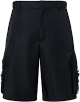 PRADA Re-Nylon Logo Solid Black Casual Shorts Men SPH156-1WQ8-F0002-S-212 PRADA Re-Nylon Logo Solid Black Casual Shorts Men SPH156-1WQ8-F0002-S-212