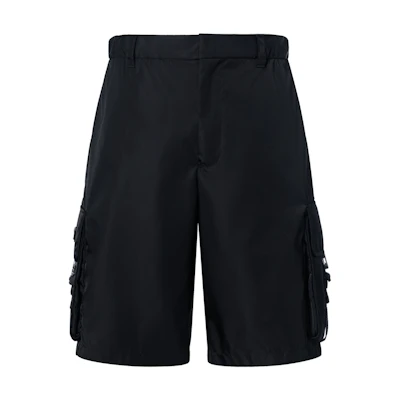 PRADA Re-Nylon Logo Solid Black Casual Shorts Men SPH156-1WQ8-F0002-S-212