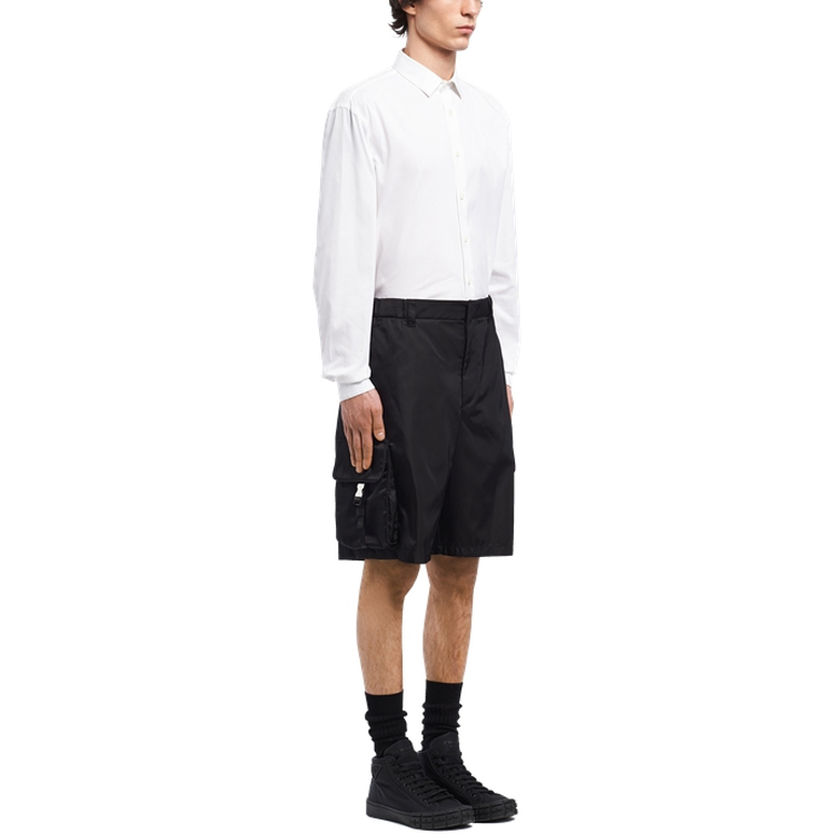 Purchase PRADA Re-Nylon Logo Celana Pendek Hitam Kasual Pria SPH156-1WQ8-F0002-S-212