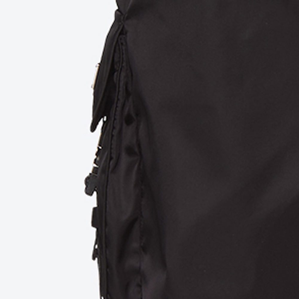 Sizing PRADA Re-Nylon Logo Celana Pendek Hitam Kasual Pria SPH156-1WQ8-F0002-S-212