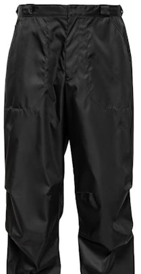 PRADA Re-Nylon Solid Black Relaxed Fit Zipper Casual Pants for Men SPH381-1WQ8-F0002-S-OOO Details for PRADA Re-Nylon Solid Black Relaxed Fit Zipper Casual Pants for Men SPH381-1WQ8-F0002-S-OOO