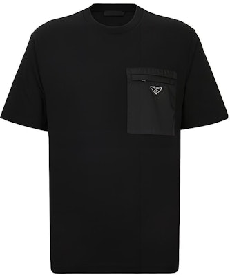 프라다 리나일론 SS22 블랙 트라이앵글 로고 니트 크루넥 티셔츠 UJN661-11CK-F0002-S-221 Order 프라다 리나일론 SS22 블랙 트라이앵글 로고 니트 크루넥 티셔츠 UJN661-11CK-F0002-S-221