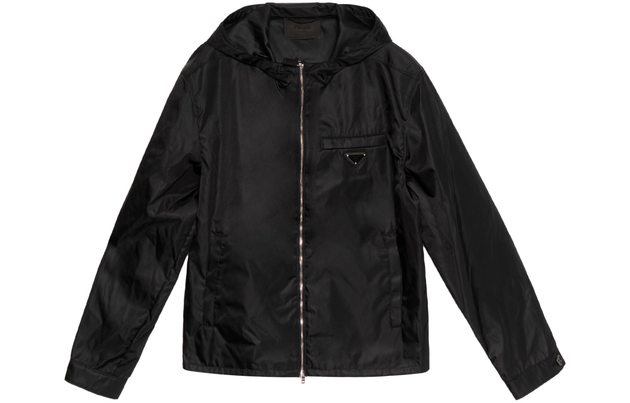 Lookbook PRADA Re-Nylon SS22 Logo Hooded Waist Jacket  Black SGB685-1WQ8-F0002-S-211