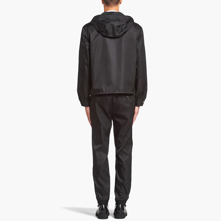 Details for PRADA Re-Nylon SS22 Logo Hooded Waist Jacket  Black SGB685-1WQ8-F0002-S-211