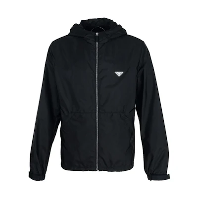 PRADA Re-Nylon SS23 Black Zipped Hooded Jacket. SGC220-1WQ9-F0002-S-231