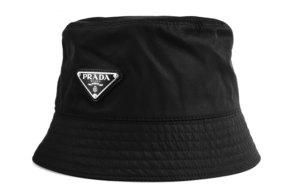 Lookbook Sombrero Prada Re-Nylon Unisex Negro - Edición para Parejas 1HC137-5ECO-F0002